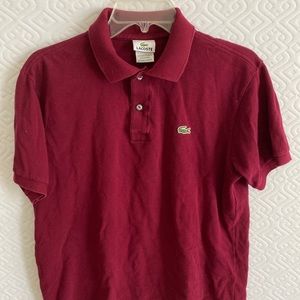 Lacoste Burgundy Maroon Polo